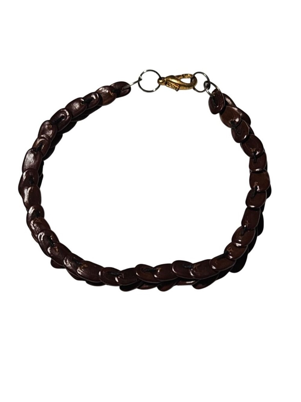 Handmade Wooden Beaded Bracelet Boho Dark Brown Nature Fashion Jewelry Unisex